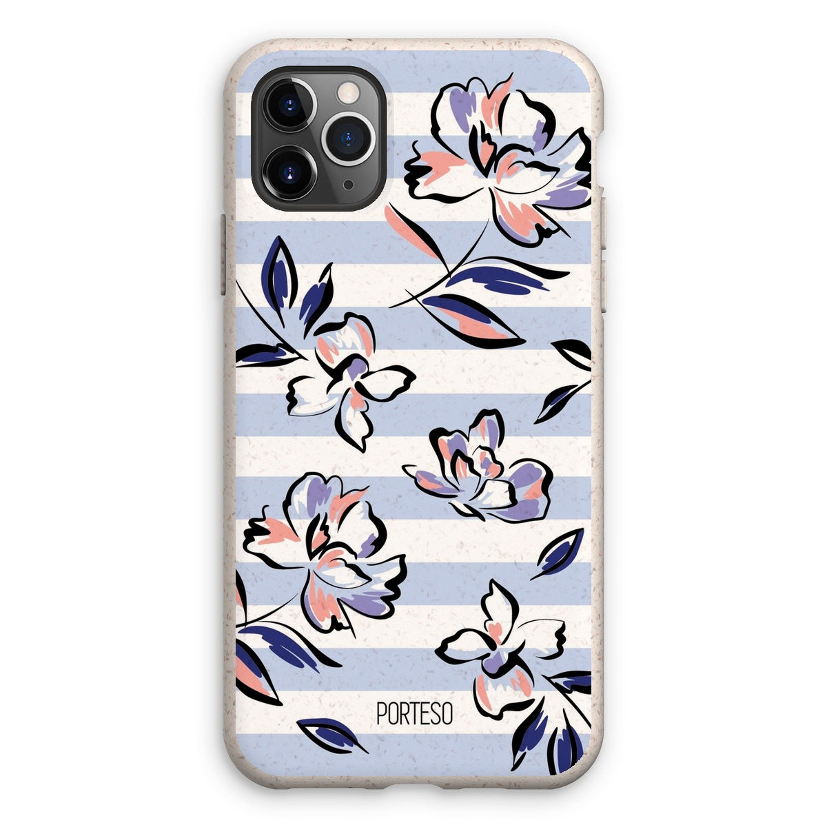 Lavender Stripes Eco Friendly Phone Case