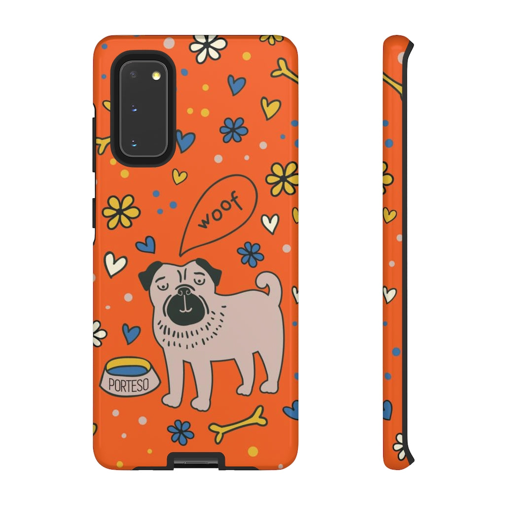 Dog and Bone Hard Shell Phone Case