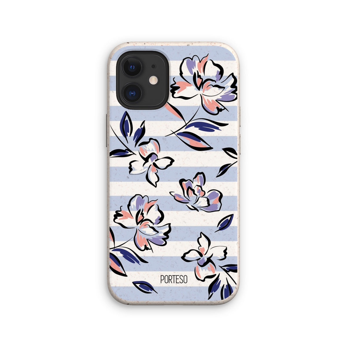 Lavender Stripes Eco Friendly Phone Case