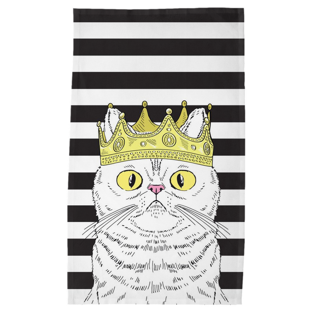 King Cat Tea Towel