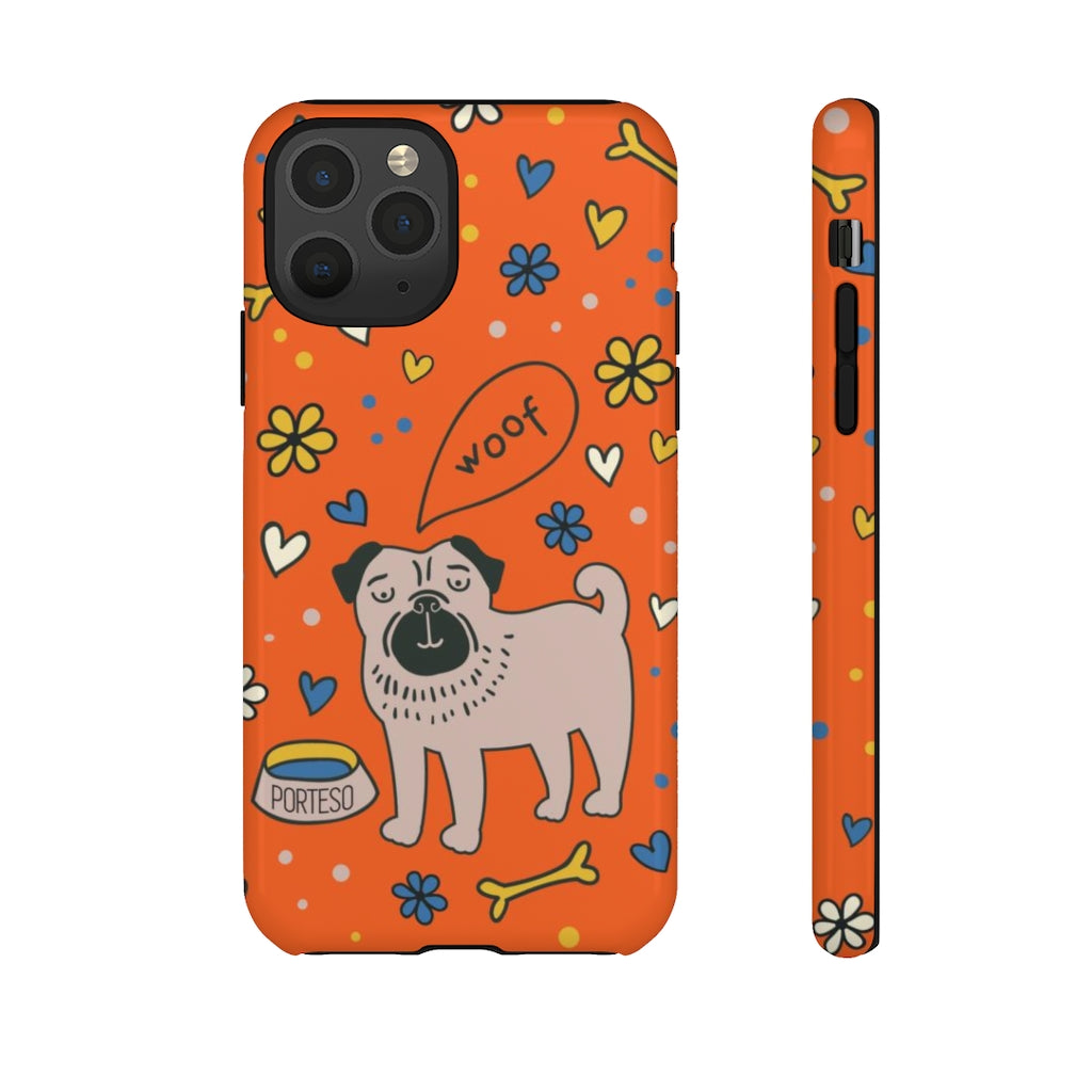 Dog and Bone Hard Shell Phone Case