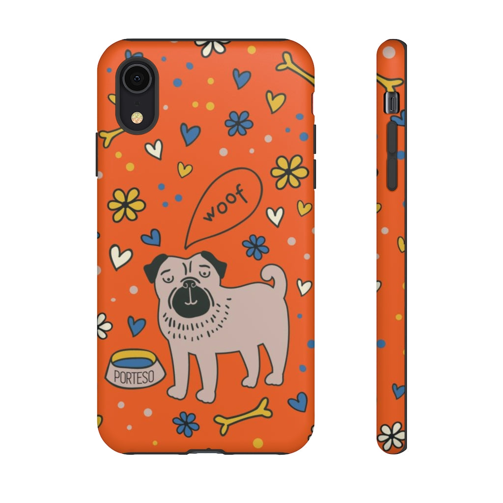 Dog and Bone Hard Shell Phone Case