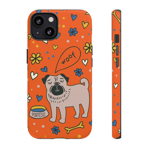 Dog and Bone Hard Shell Phone Case