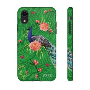 Tropical Peacock Hard Shell Phone Case