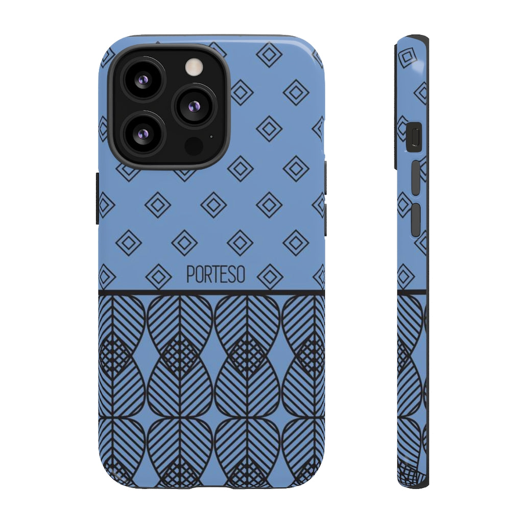 Triangles Hard Shell Phone Case in Periwinkle