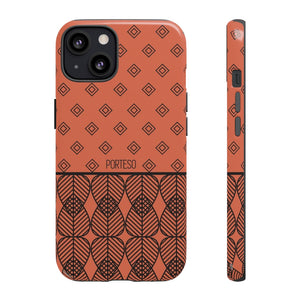 Triangles Hard Shell Phone Case in Orange/Red