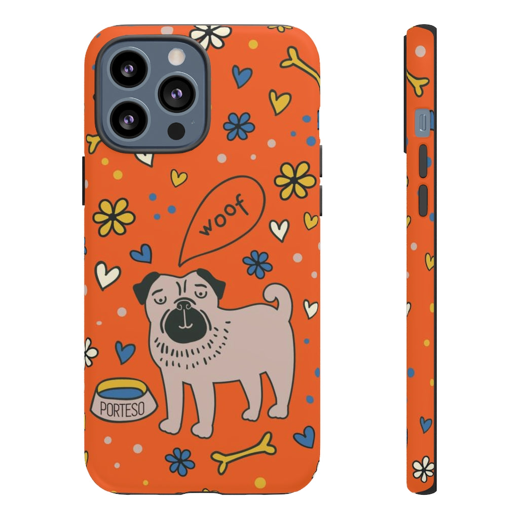 Dog and Bone Hard Shell Phone Case