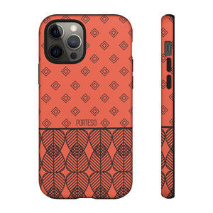 Triangles Hard Shell Phone Case in Orange/Red