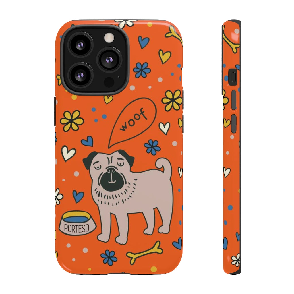 Dog and Bone Hard Shell Phone Case