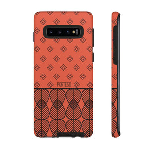 Triangles Hard Shell Phone Case in Orange/Red