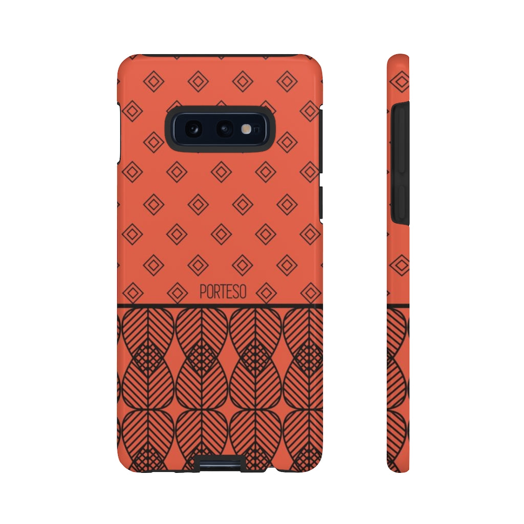 Triangles Hard Shell Phone Case in Orange/Red