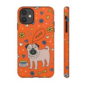 Dog and Bone Hard Shell Phone Case