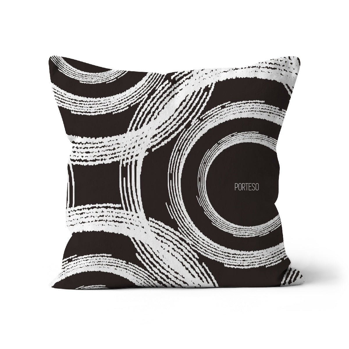 Geo White Circle Pillow