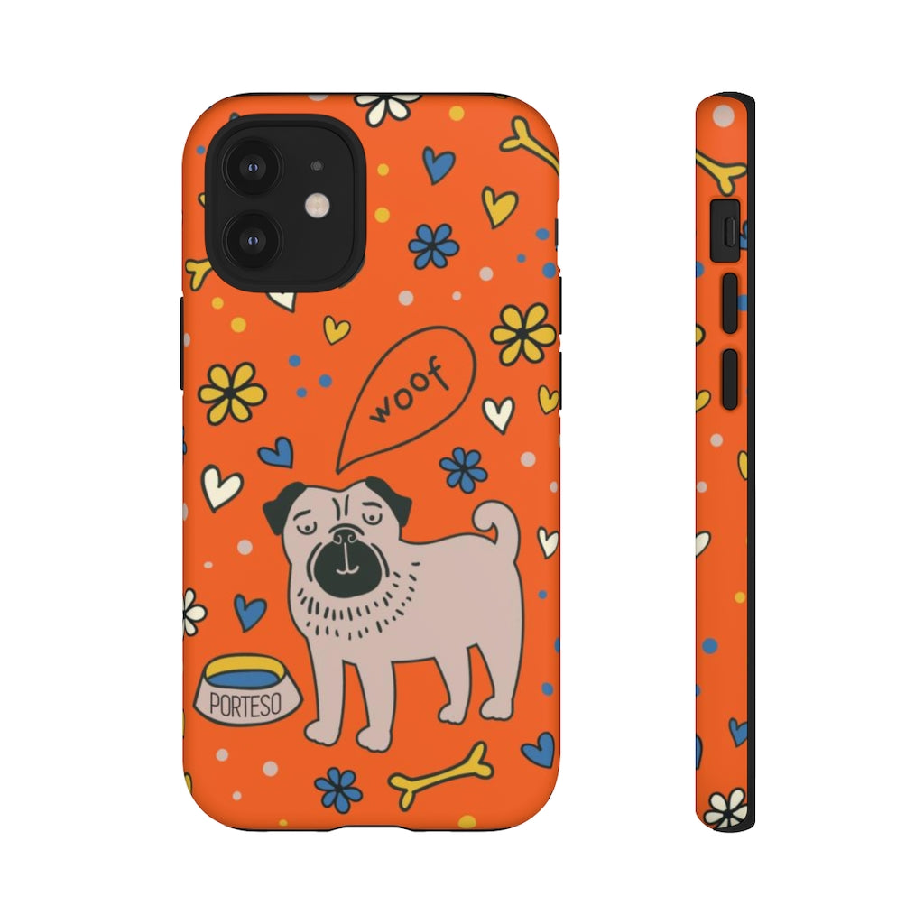 Dog and Bone Hard Shell Phone Case