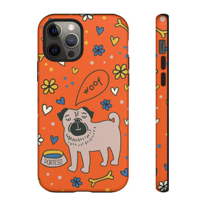 Dog and Bone Hard Shell Phone Case