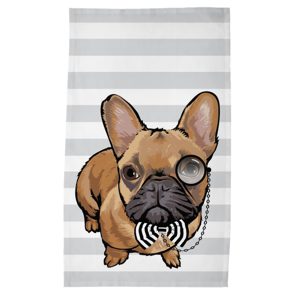 Bowtie Frenchie Tea Towel