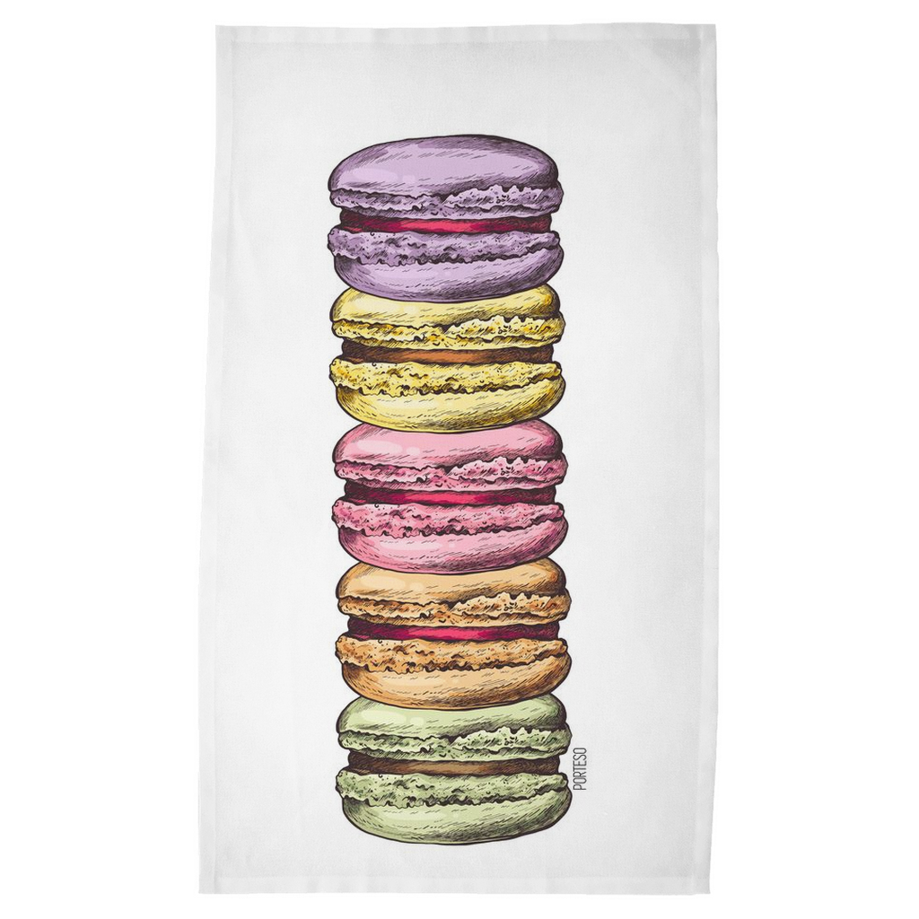 Colorful Macarons Tea Towel