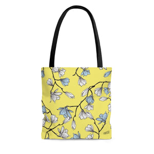 Yellow Magnolia Canvas Tote