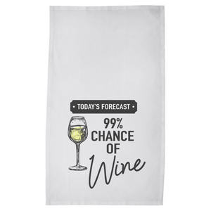 Today's Forecast Wine Tea Towel