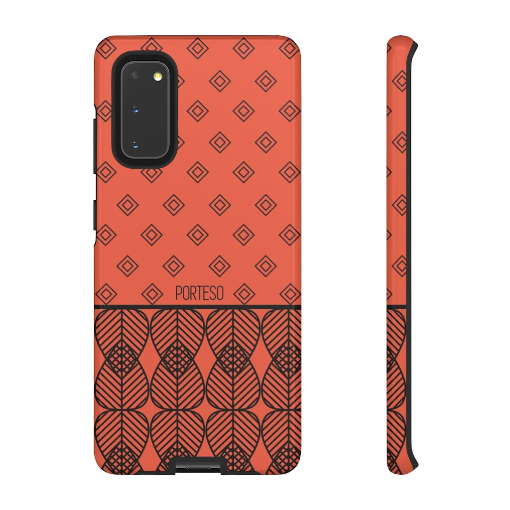 Triangles Hard Shell Phone Case in Orange/Red