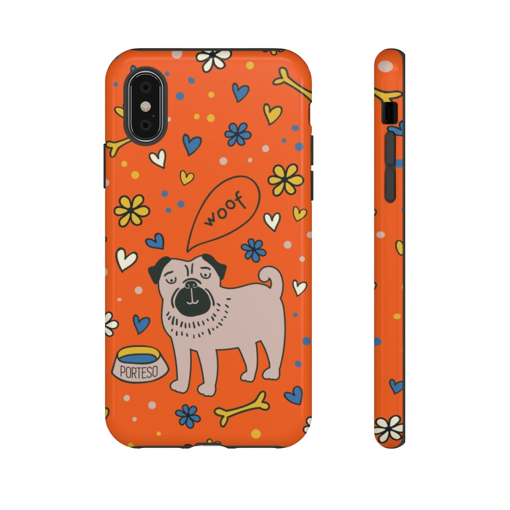 Dog and Bone Hard Shell Phone Case