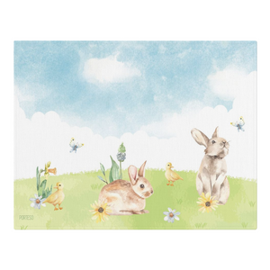 Watercolor Bunny Woven Placemat