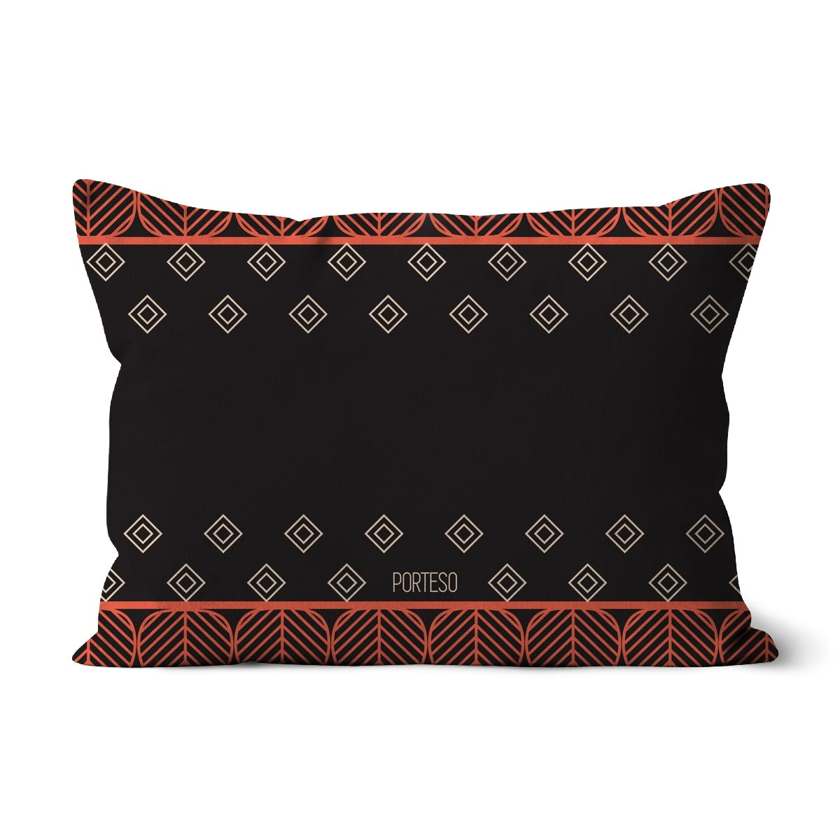 Triangle Print in Black Mix Pillow