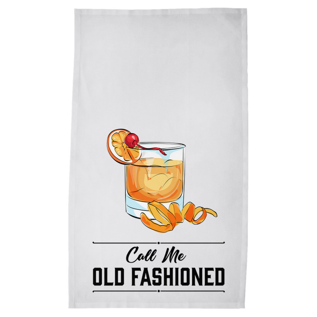 Call Me Old Fashioned Whiskey Tea Towel