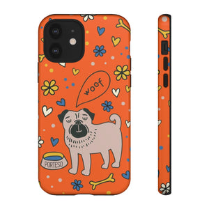 Dog and Bone Hard Shell Phone Case