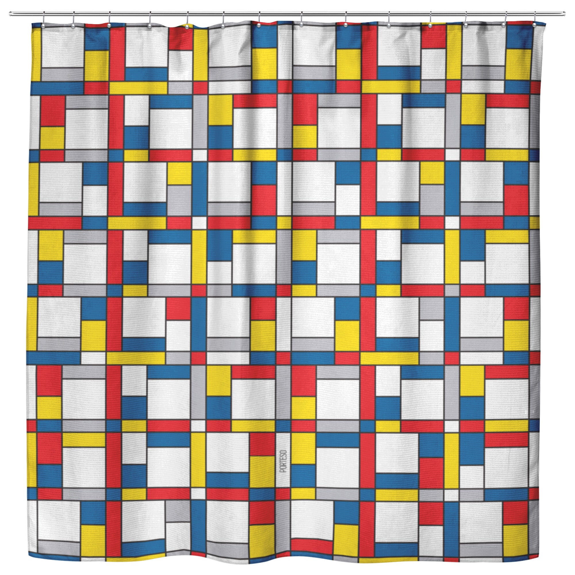 Mondrian Shower Curtain – 100% Woven Oxford Cloth