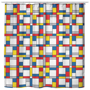 Mondrian Shower Curtain – 100% Woven Oxford Cloth
