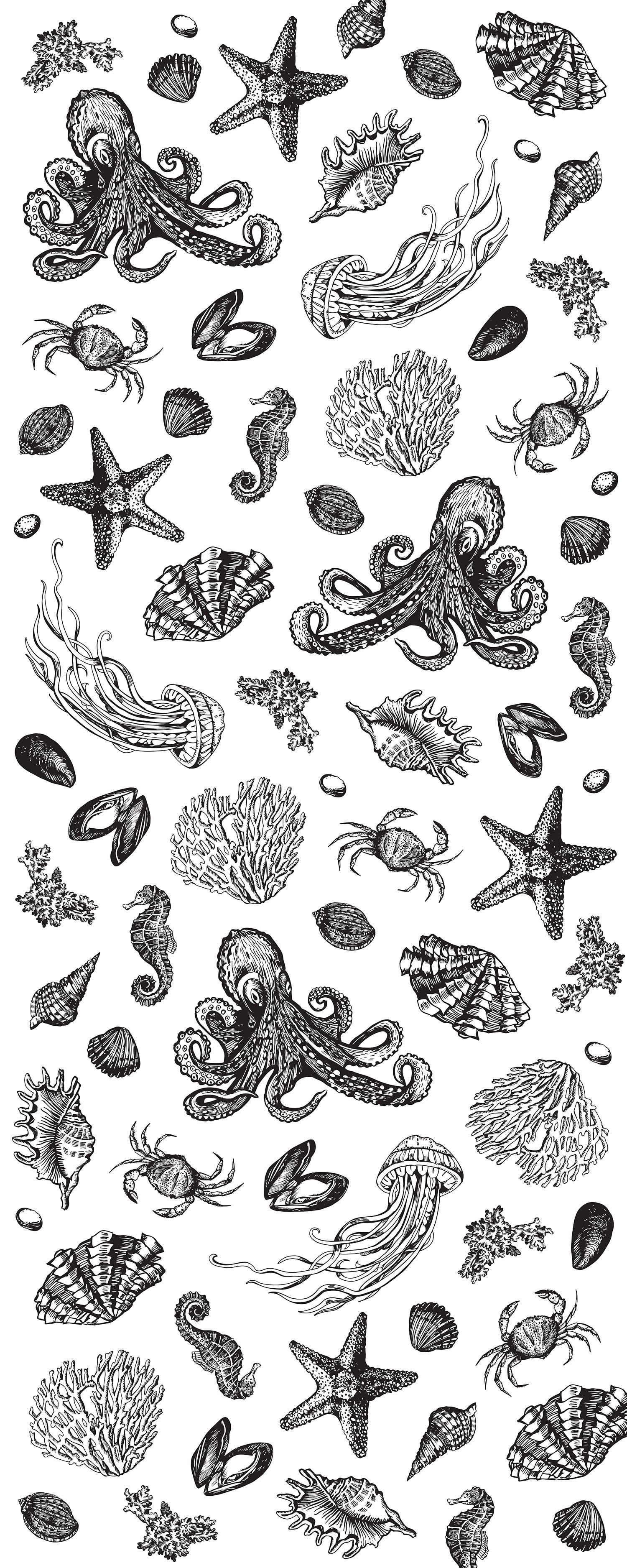 Vintage Sea Creatures Wrapping Paper