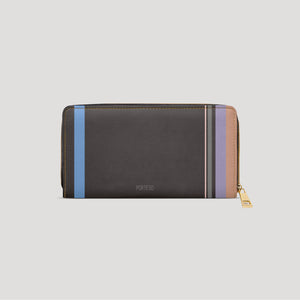 Zipper Wallet in Midnight Stripes