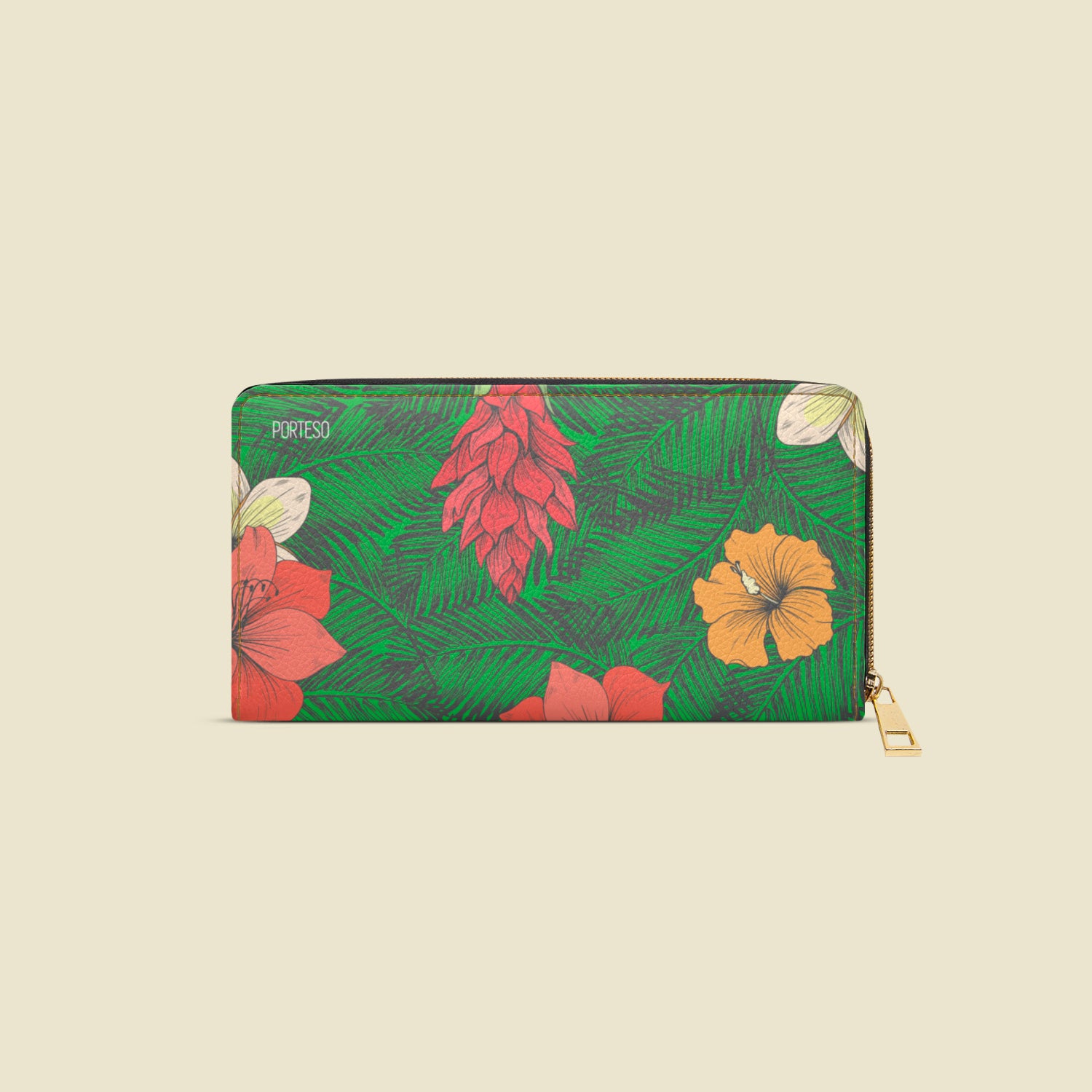 Zipper Wallet in Tropical Oasis