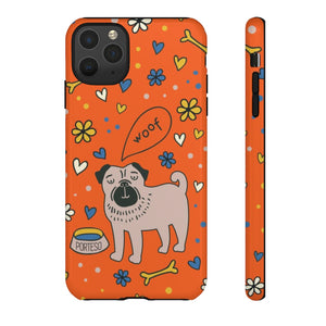 Dog and Bone Hard Shell Phone Case