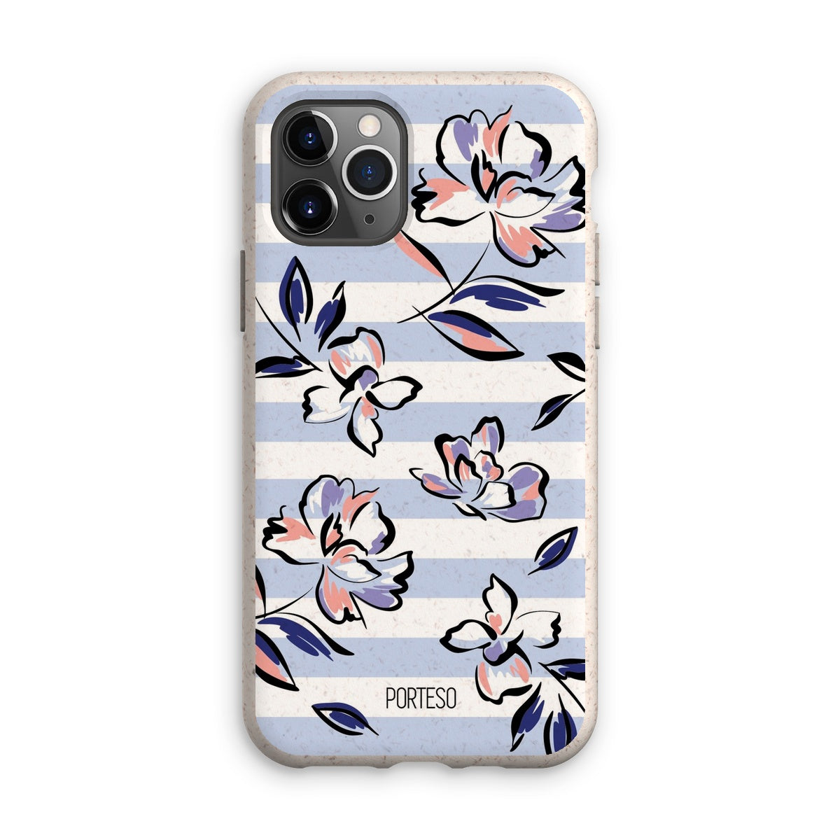 Lavender Stripes Eco Friendly Phone Case