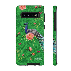 Tropical Peacock Hard Shell Phone Case