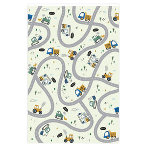 Construction Vehicles Wrapping Paper