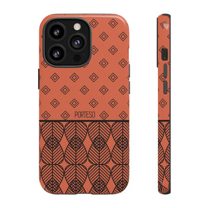 Triangles Hard Shell Phone Case in Orange/Red