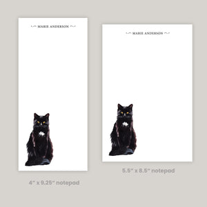 Watercolor Black Cat Notepad