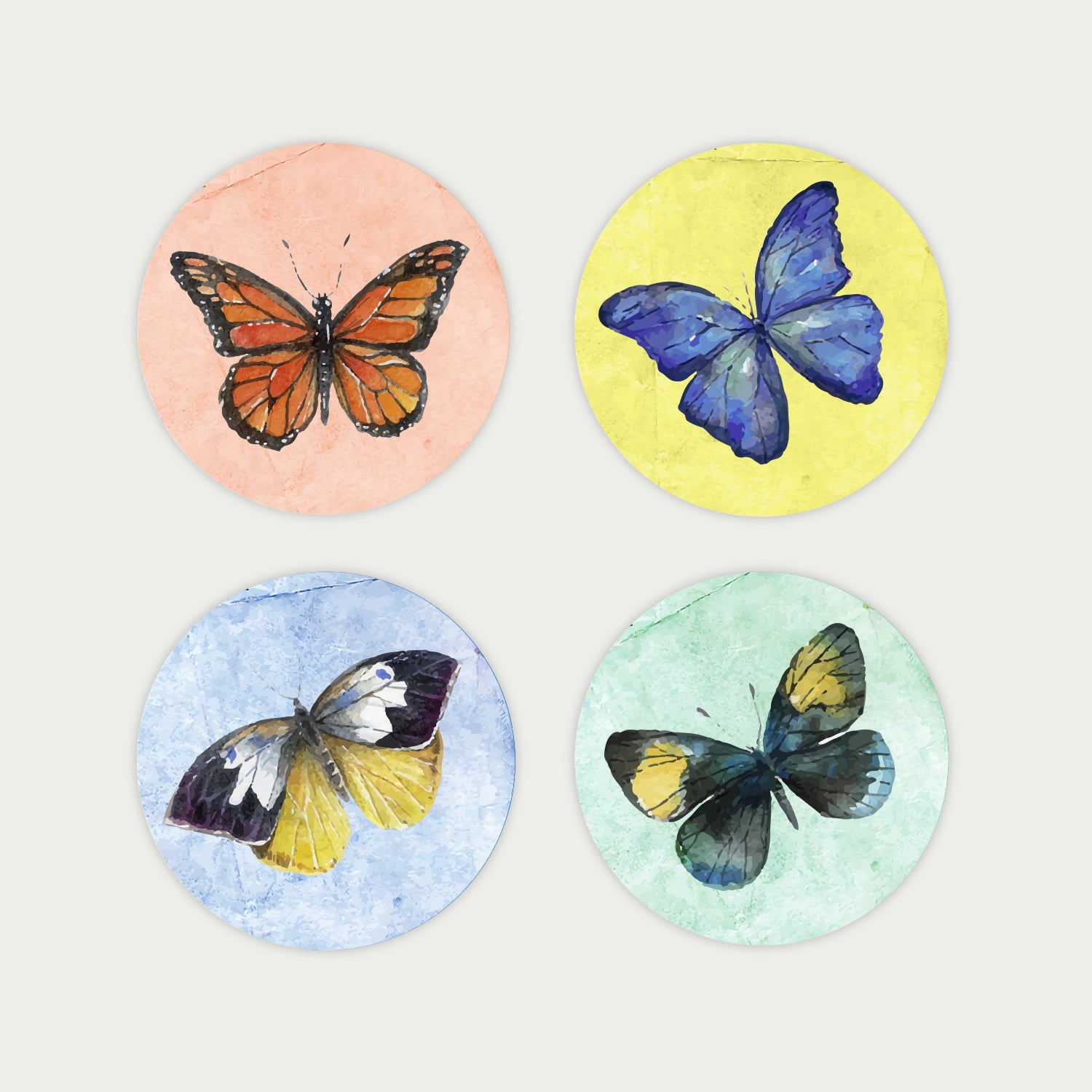 Watercolor Butterfly Sticker Set