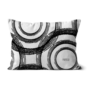 Geo Black Circle Pillow