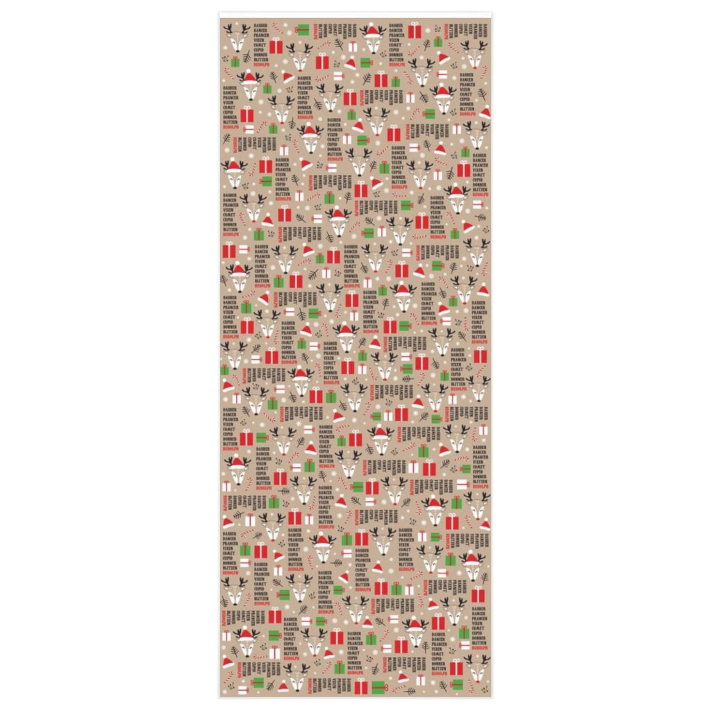 Retro Woodland Reindeer Wrapping Paper