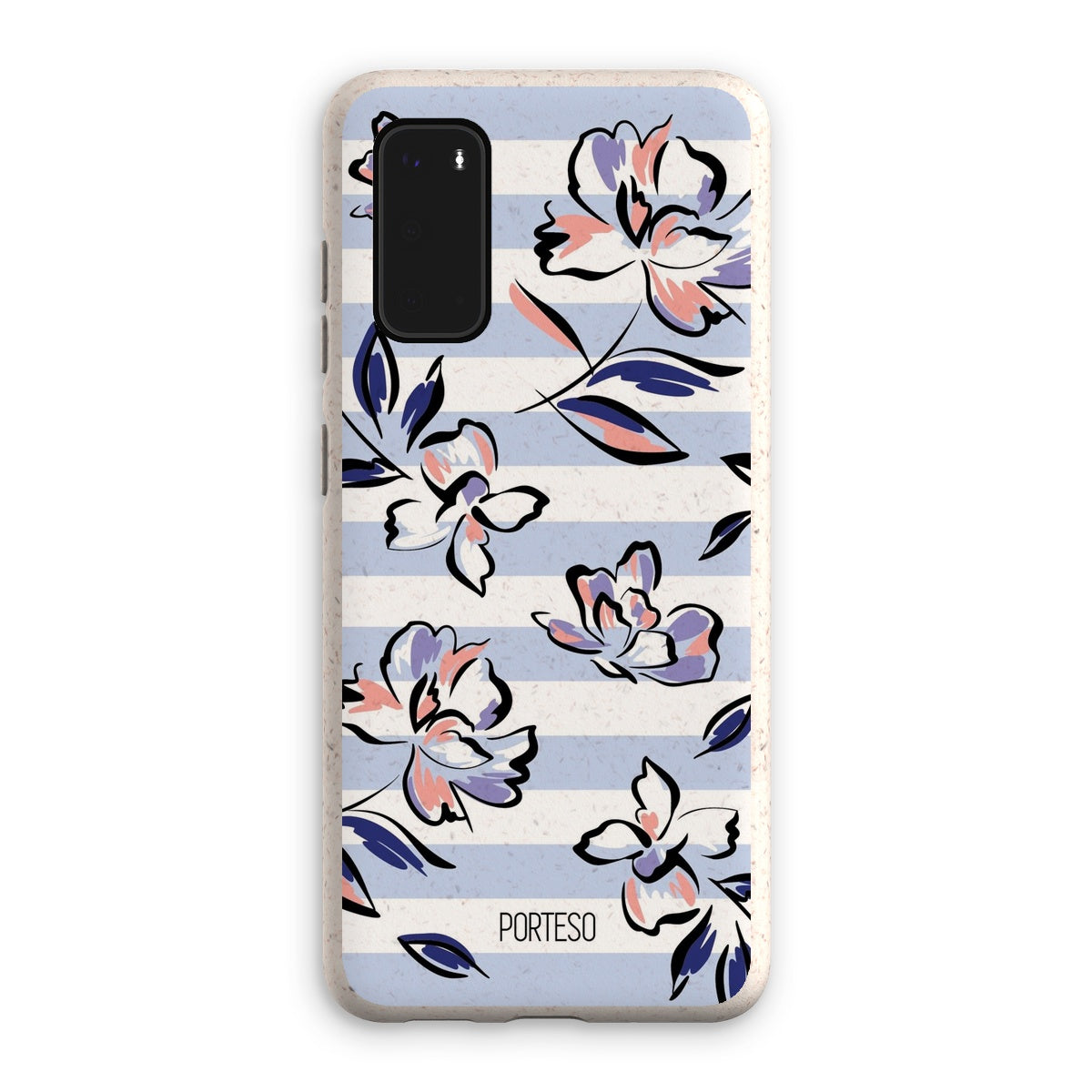 Lavender Stripes Eco Friendly Phone Case