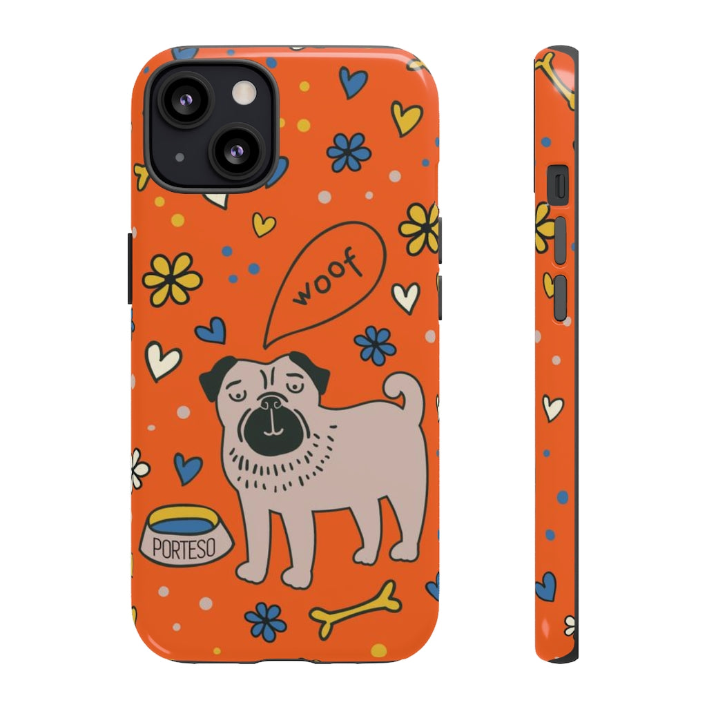 Dog and Bone Hard Shell Phone Case