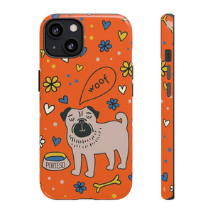 Dog and Bone Hard Shell Phone Case