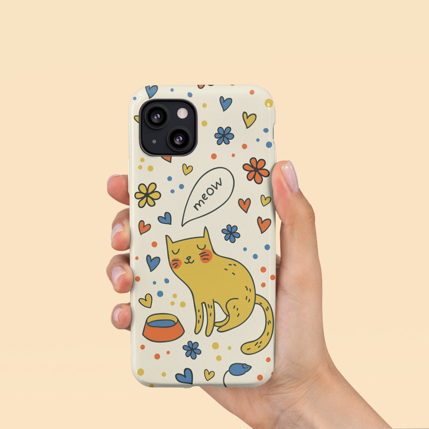 Cat and Mouse Hard Shell Phone Case