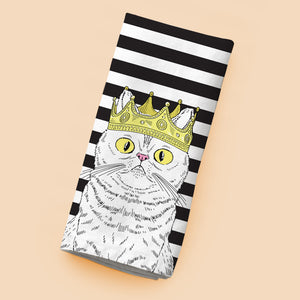 King Cat Tea Towel