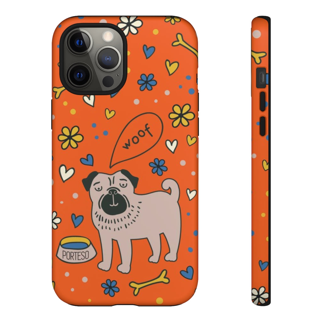 Dog and Bone Hard Shell Phone Case