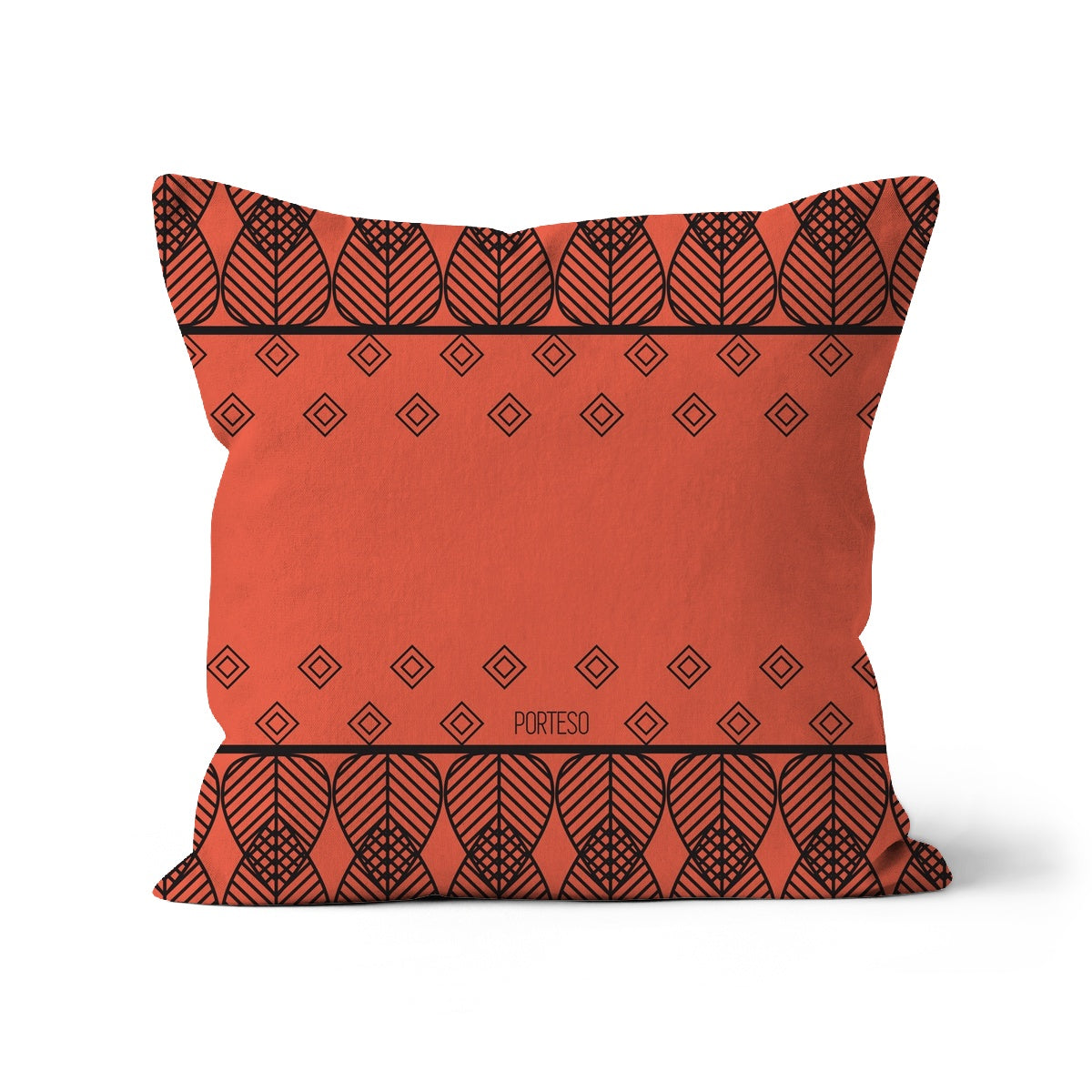 Triangle Print in Coral Pillow